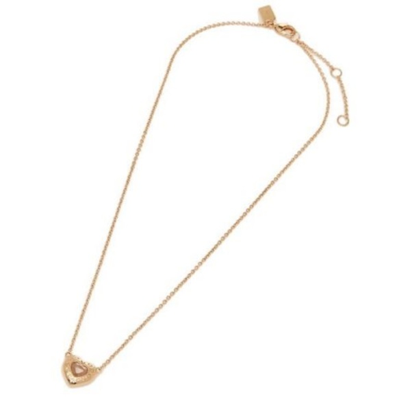 Coach F27135 Open Circle Heart Rose Gold Necklace - Picture 7 of 8